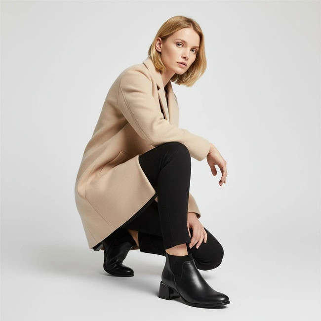 Členkové Topánky ARMODO - 60559 S.Czarny+W