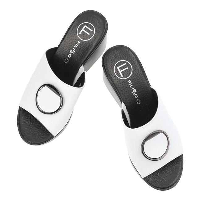 Šľapky Filippo - DK4610/24 WH Biały