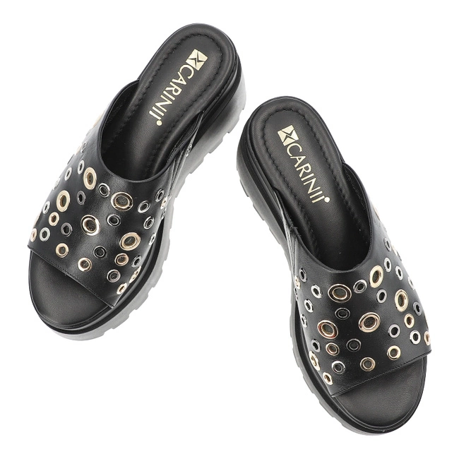 Šľapky CARINII - B10061_-E50-000-000-G06 Czarny