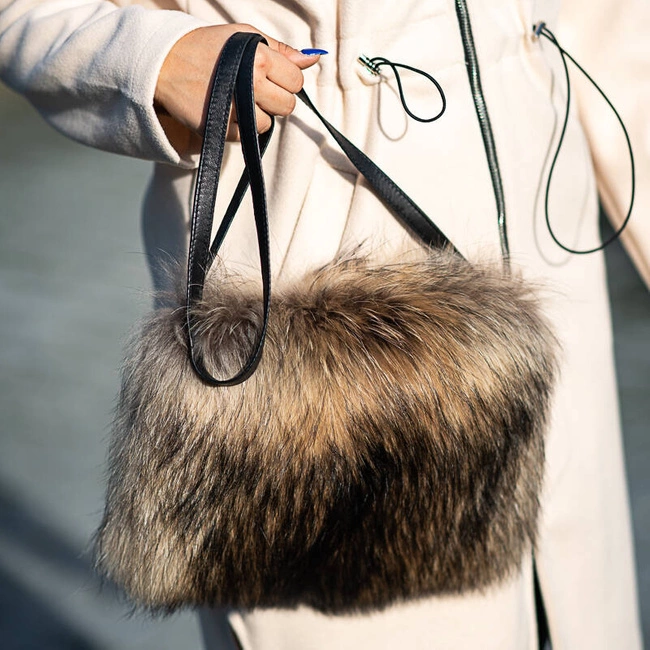 Kabelka Luka-Pelli - T13-3 Mufka Z Naturalnym Futrem Z Jenota