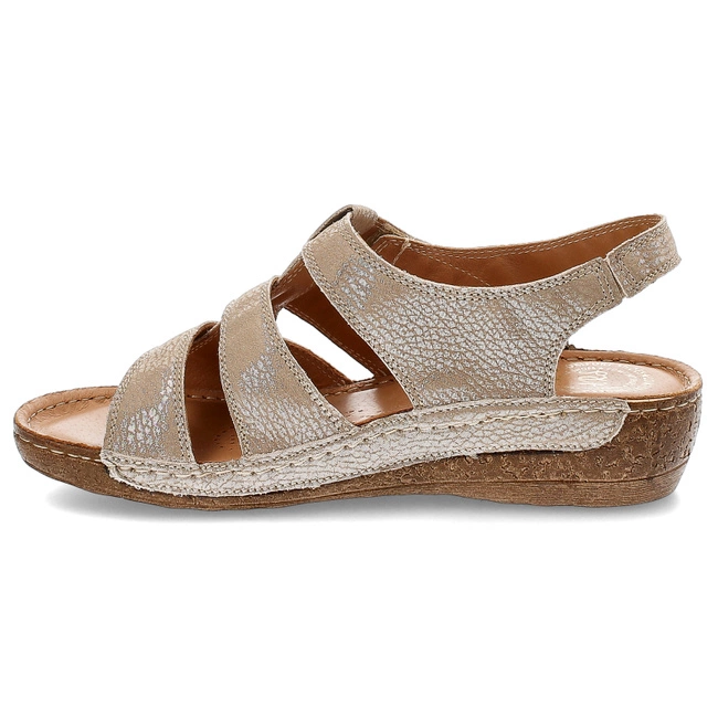 Sandále Armodo - 853 Beż Błyszczący B23