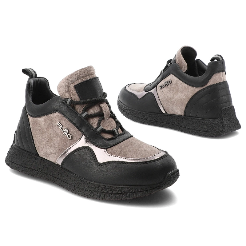 Tenisky FILIPPO - DP7406 TP BK Taupe Czarny