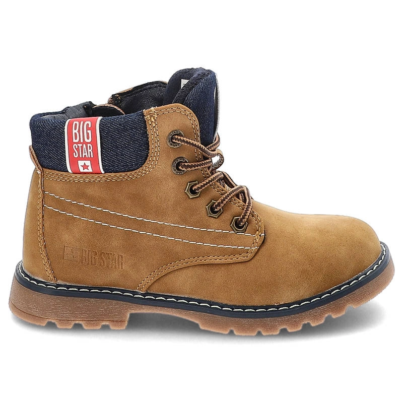 Šnúrovacie Členkové Topánky Big Star - KK374130 Camel