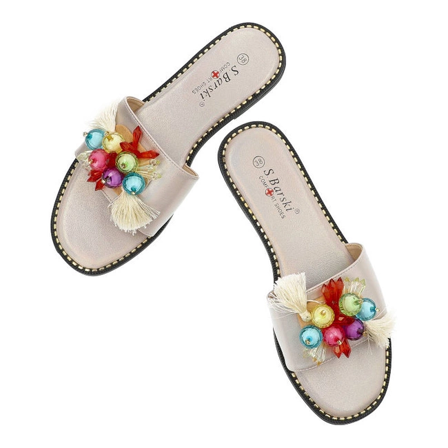 Šľapky S.Barski - KV-2775-47 Beige