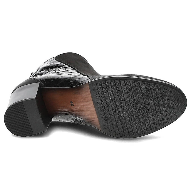 Členkové Topánky Gamis - 3803 Czarny Nubuk/B19