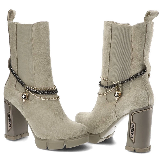 Členkové Topánky Carinii - B8588_-R30-000-000-E36 Beż