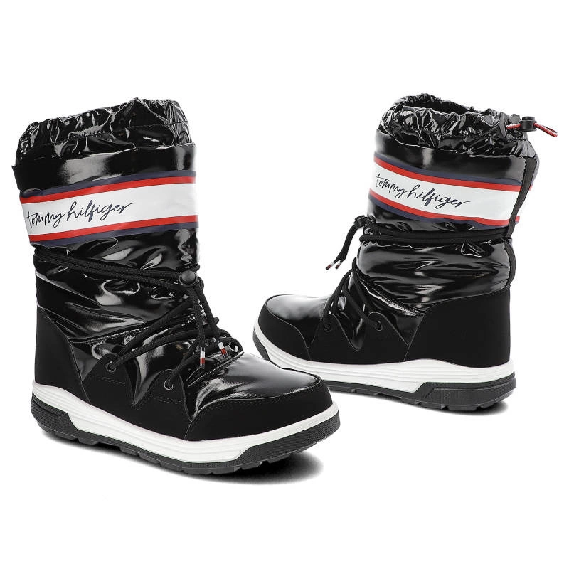 Snehule Tommy Hilfiger - T3A6-32436-1485999-Snow Boot Black 999