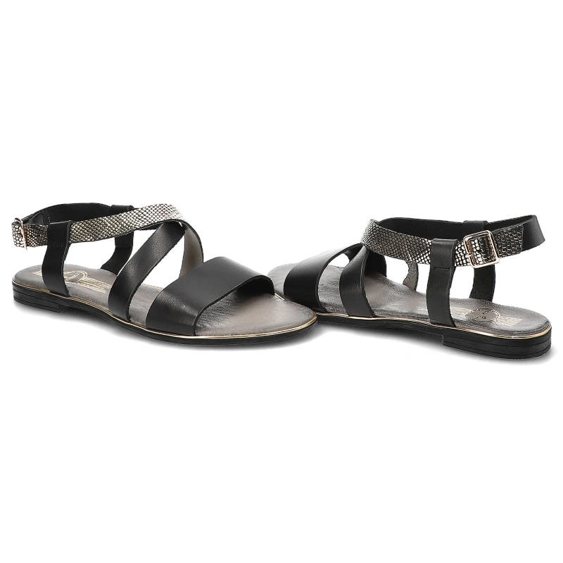 Sandále Lemar - 40033 Bf.Czarny/Kenia Złoty