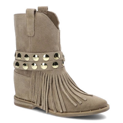 Členkové Topánky Carinii - B7751_-O17-000-000-B89 Beż