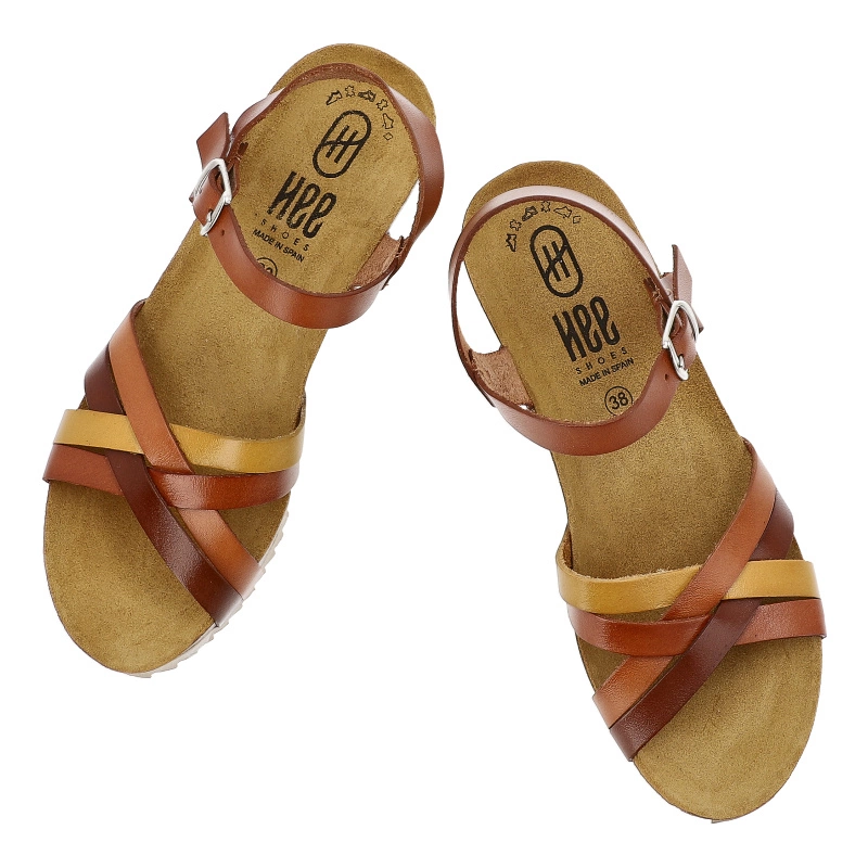 Sandále HEE - 25001 Vaquetilla Cu/Pa/N/Al