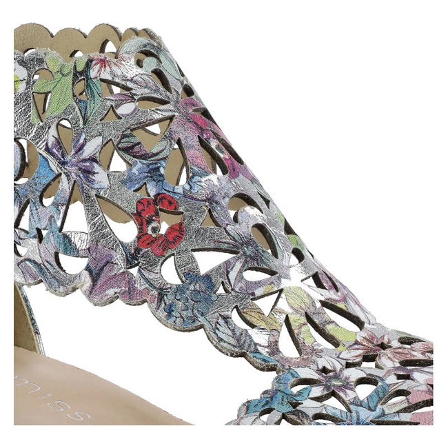 Sandále Damiss - DS-399 Srebro Kwiaty