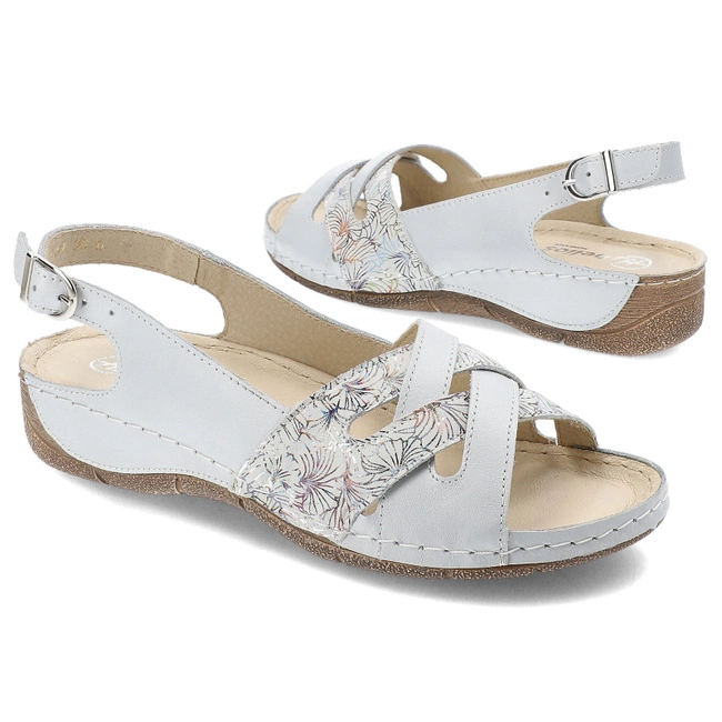 Sandále Helios - 134 Srebro 26.189