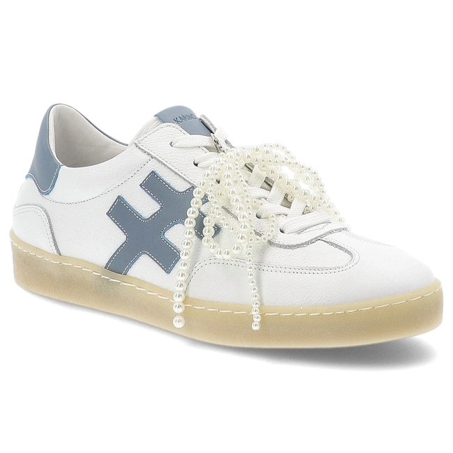 Tenisky KARINO - 5704/122-P Biały Niebieski Lico