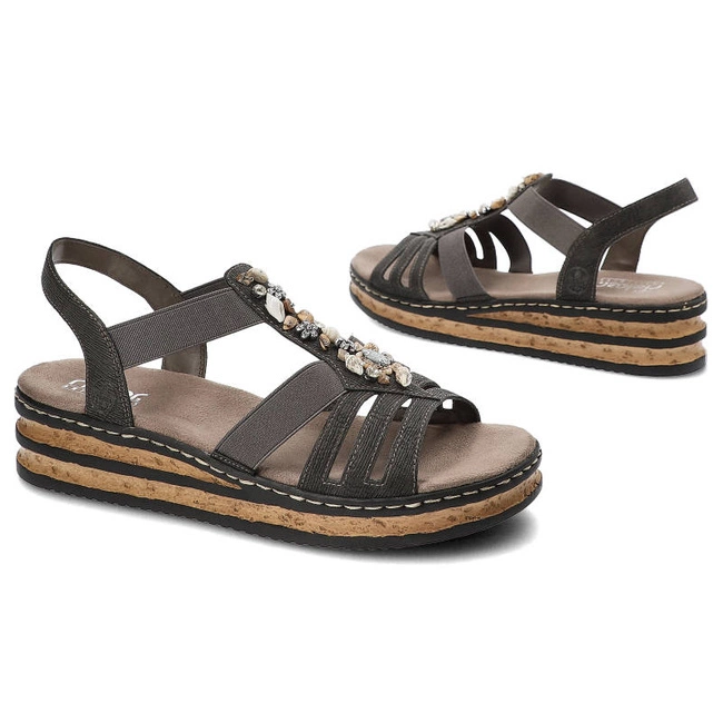 Sandále Rieker - 62949-45 Grey