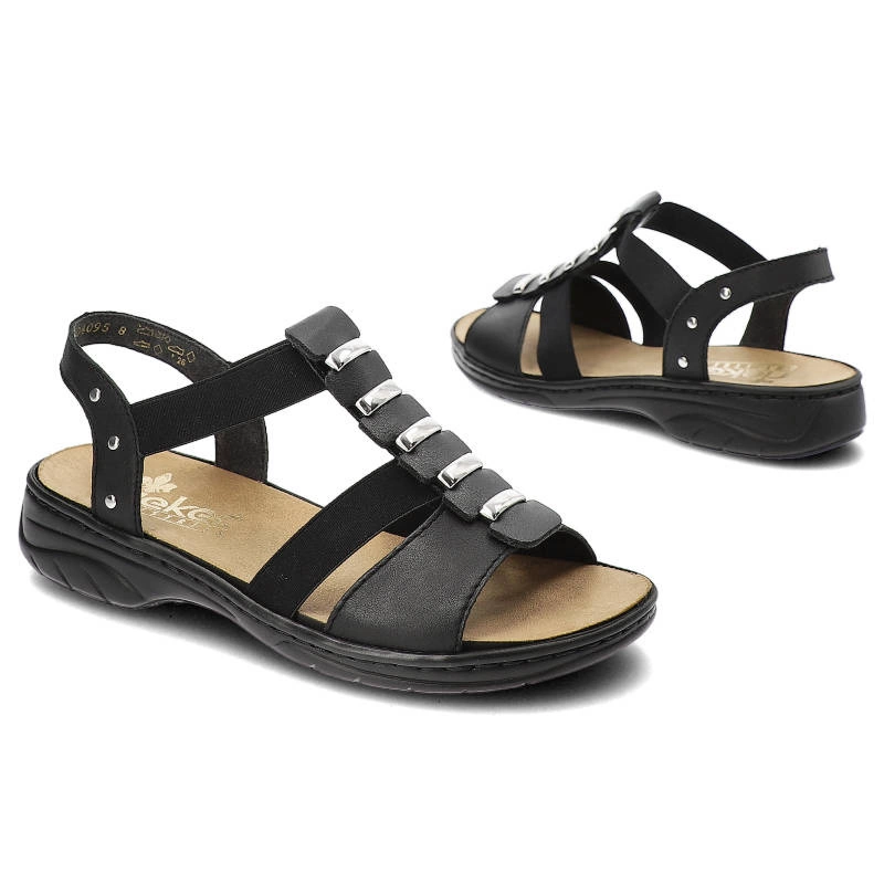 Sandále Rieker - 64580-00 Black
