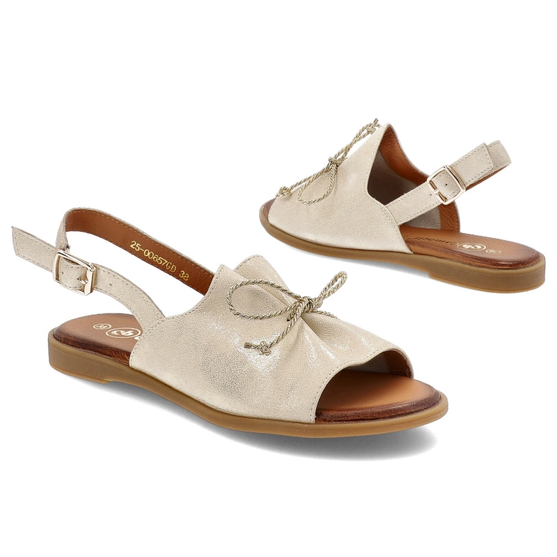 Sandále CAMBELL - 25-00657GD Złoty