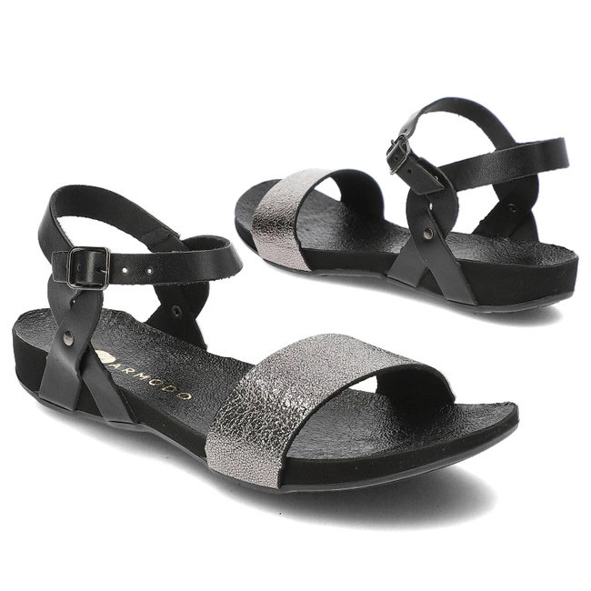 Sandále Armodo - 40027 Bf.Czarny+Polla Nikiel