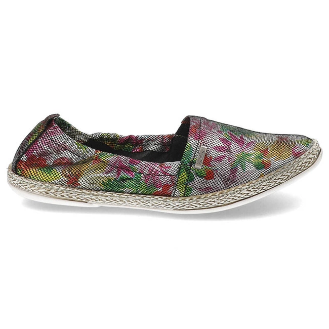 Espadrilky Lemar - 10012 Kwiaty Czarny