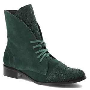 Členkové Topánky Exquisite - 1408 Ciemno Zielony Welur