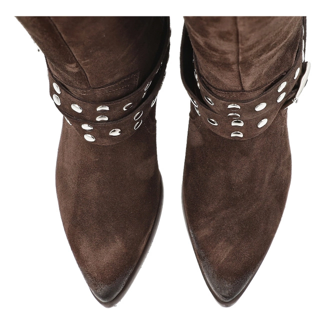 Čižmy KARINO - 5784/05-F Mokka/Welur