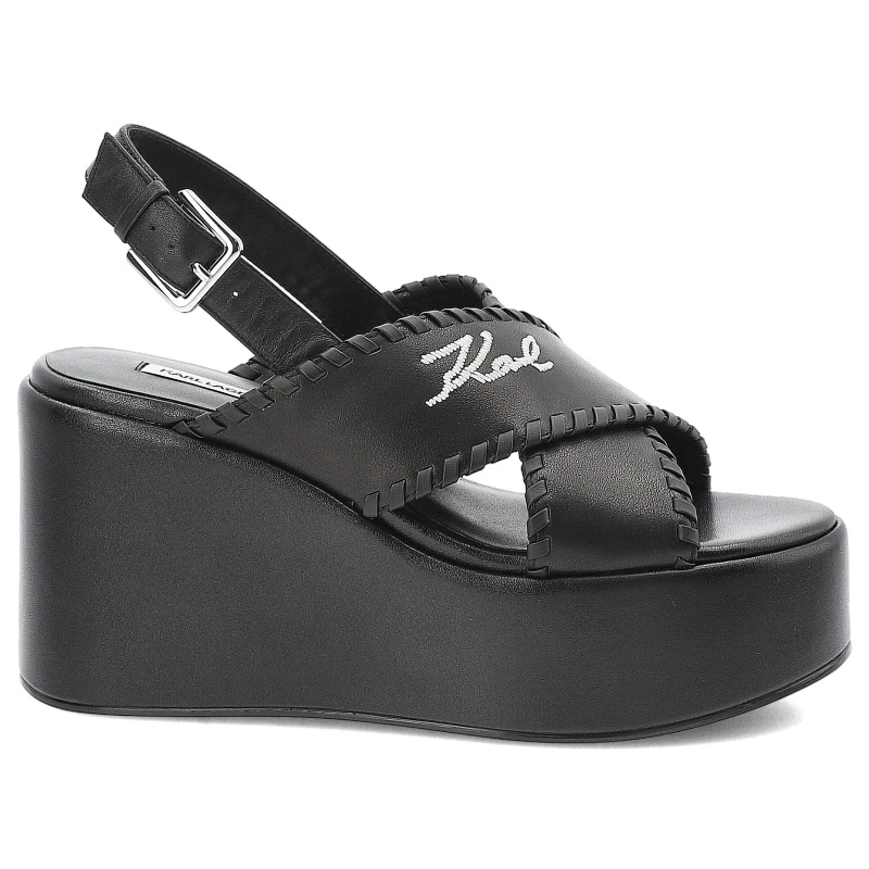 Sandále KARL LAGERFELD - KL33372 000 Black Lthr