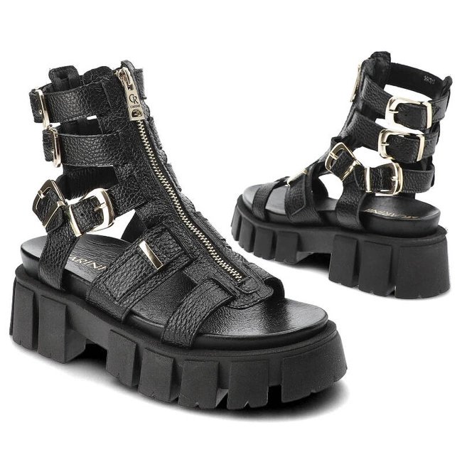 Sandále Carinii - B9332_-J23-000-000-G02 Czarny