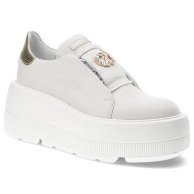 Tenisky Carinii - B9403_-I81-J25-000-G36 Biały/Złoty