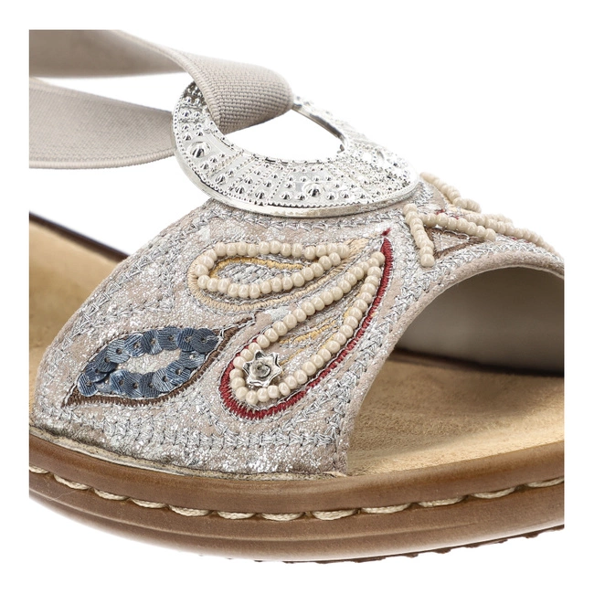 Sandále RIEKER - 608B4-90 Metallic