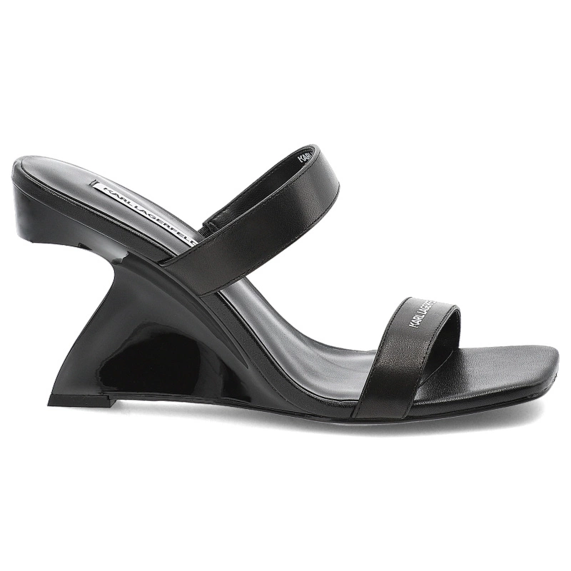 Šľapky KARL LAGERFELD - KL34611 000 Black Lthr