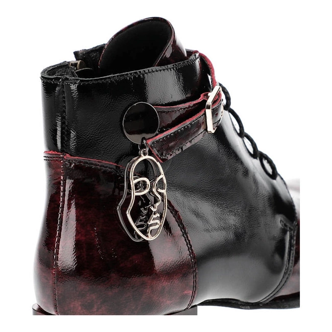 Šnúrovacie Členkové Topánky Maciejka - 5743A-23/00-7 Bordo