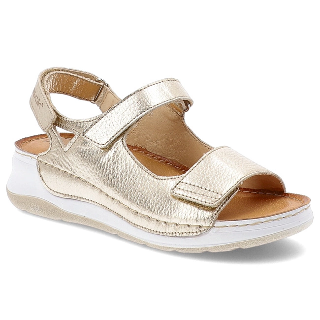 Sandále WASAK - 0765 Złoty Groszek