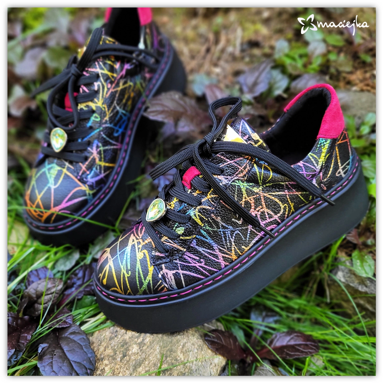 Tenisky Maciejka - 06191-39/00-8 Multikolor Na Czarno