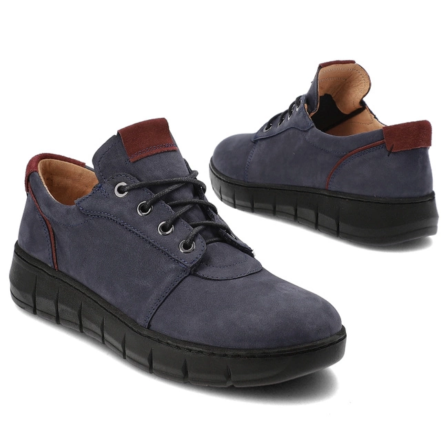 Poltopánky Armodo - 5-1716-004 Granat Nubuk+Bordo