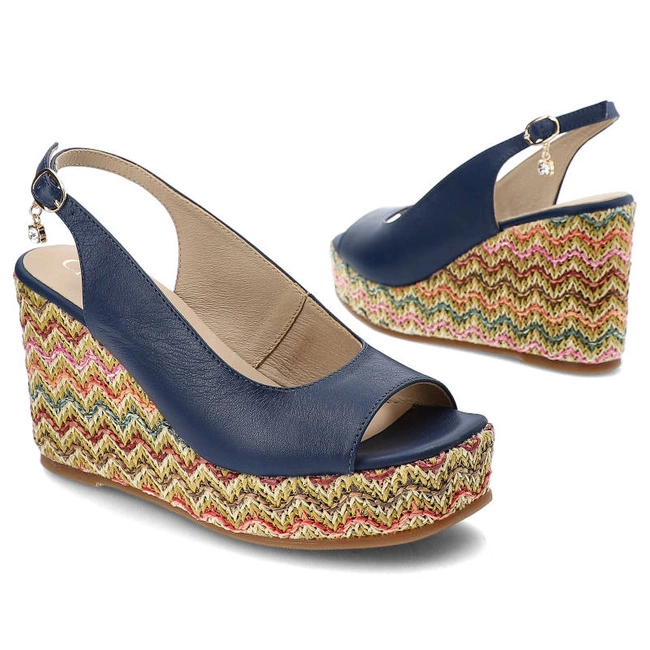 Sandále Chebello - 4070_-456-000-PSK-S277 Granatowy