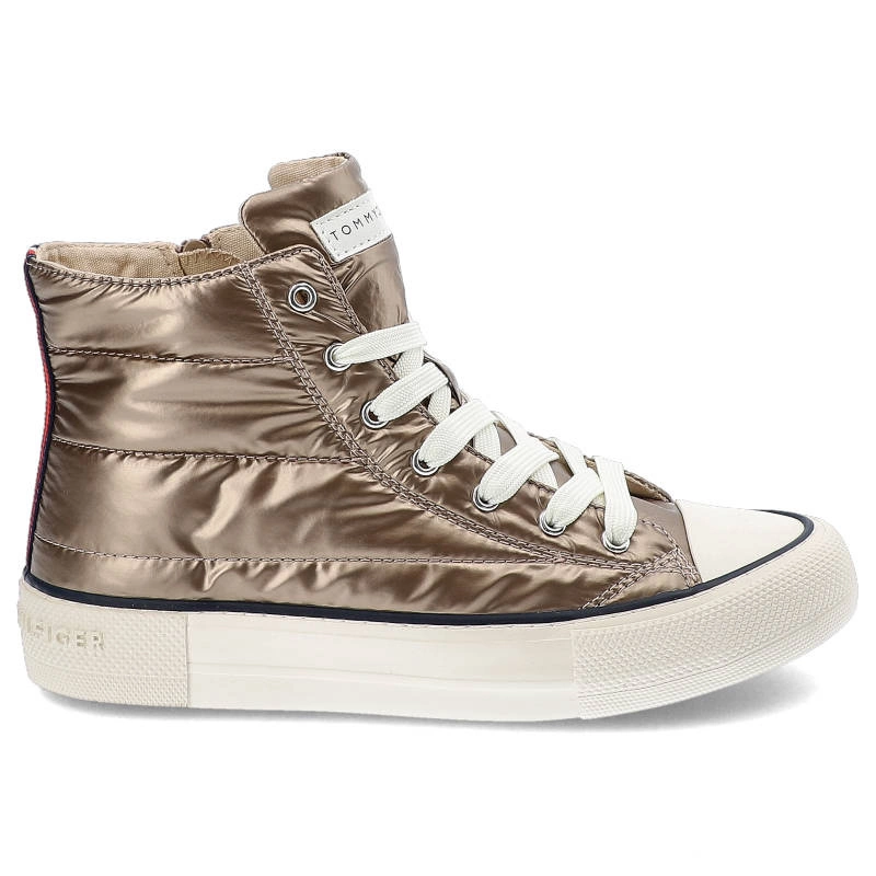Plátenky Tommy Hilfiger - T3A9-32290-1437686-High Top Lace-Up Sneaker Taupe/Rose 686
