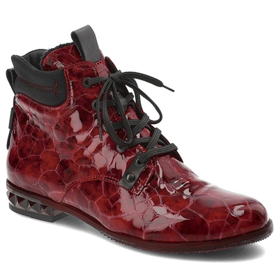 Šnúrovacie Členkové Topánky Armodo - 7003A Rot/Schwarz