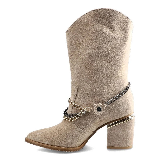 Členkové Topánky Carinii - B7174_-O17-000-000-E03 Beż