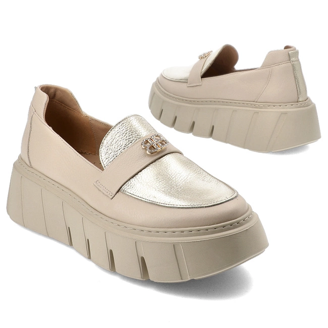 Poltopánky Armodo - 1836 Beż+Złoto