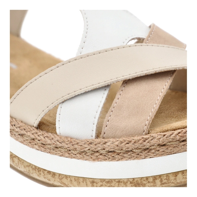 Sandále RIEKER - V0919-80 White Combination