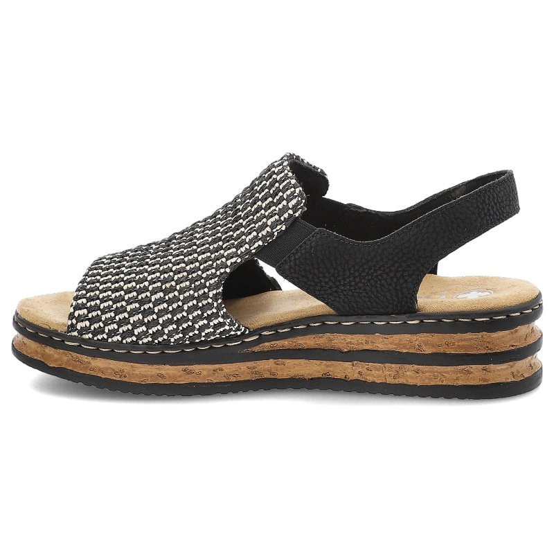 Sandále RIEKER - 62971-00 Black Combination