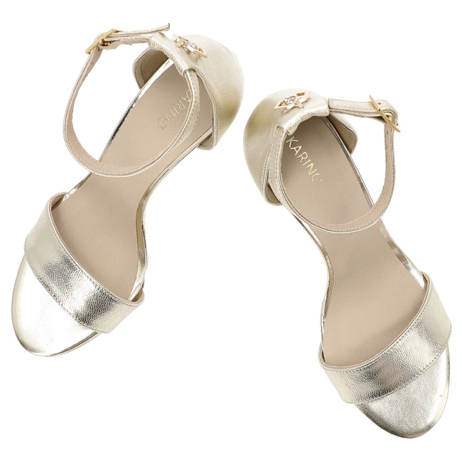 Sandále KARINO - 5447/074-P Złoty/Lico