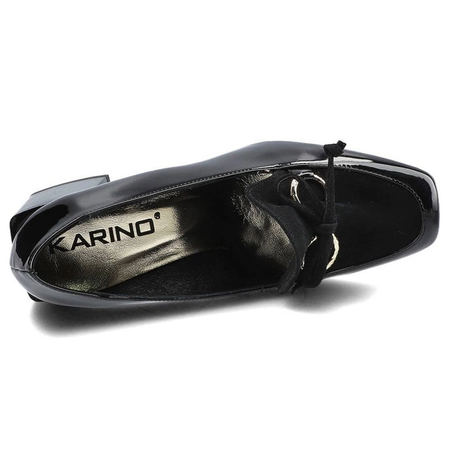 Poltopánky Karino - 3700/090-P Czarny/Lakier