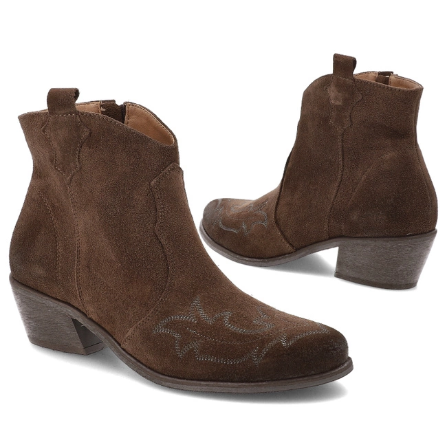 Členkové Topánky ARMODO - 1515 Brąz Welur