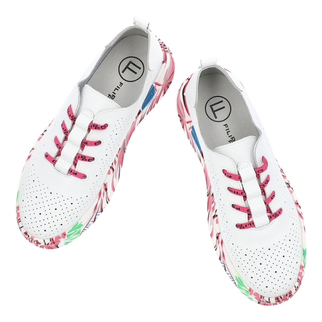 Tenisky FILIPPO - DP6698/25 WH BL FH Biały/Fuksja