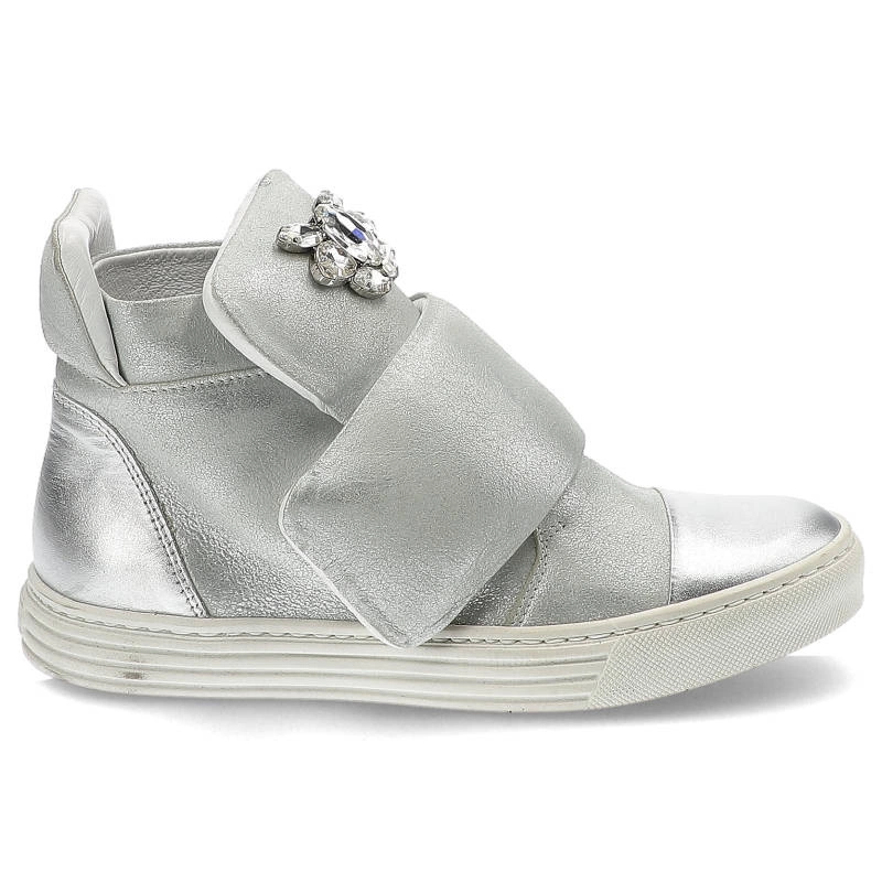 Členkové Topánky Carinii - B3522_G32-F73-000-996 Venus Lustro Srebro/Dave Met.6729/0101