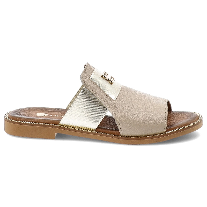 Šľapky ARMODO - 40423 V.Taupe/Złoty
