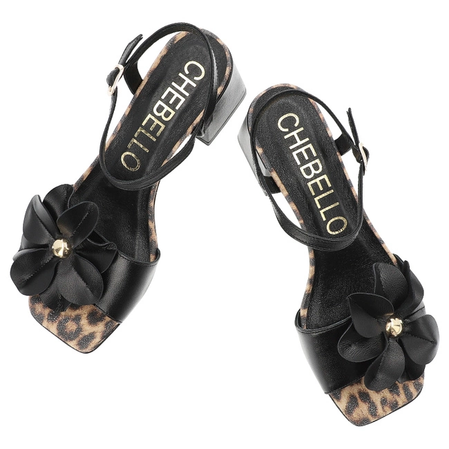Sandále CHEBELLO - 4699_-002-066-PSK-S182 Czarny/Panterka
