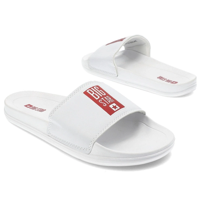 Šľapky Big Star - FF274A365 Biały