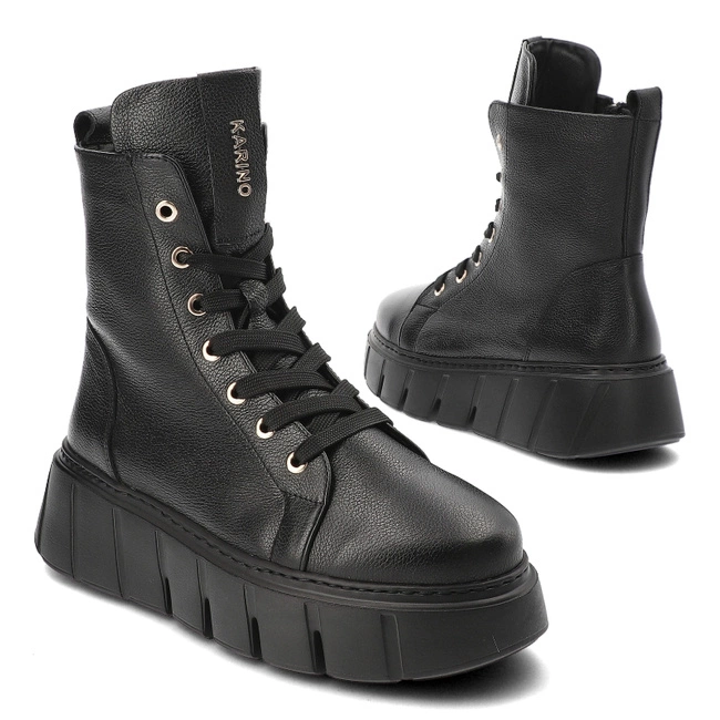 Členkové Topánky Karino - 5320/126-F Czarny/Lico Groszek