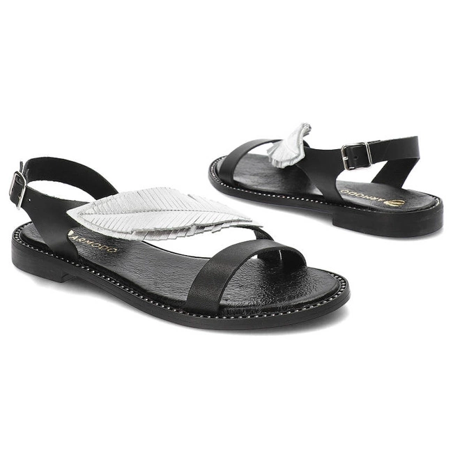 Sandále Armodo - 900C Czarny+Srebrny
